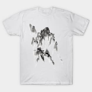 A Japanese Temple In The Foggy Mountain T-Shirt